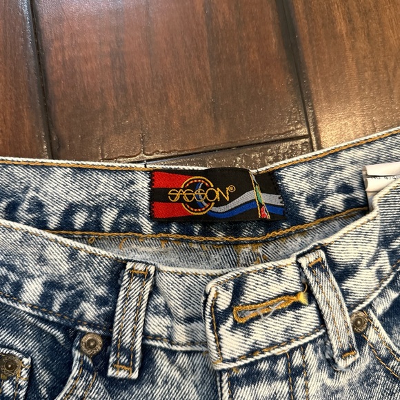 Vintage Sasson denim blue jeans size 8 Stone wash high rise tapered jeans - Picture 2 of 5